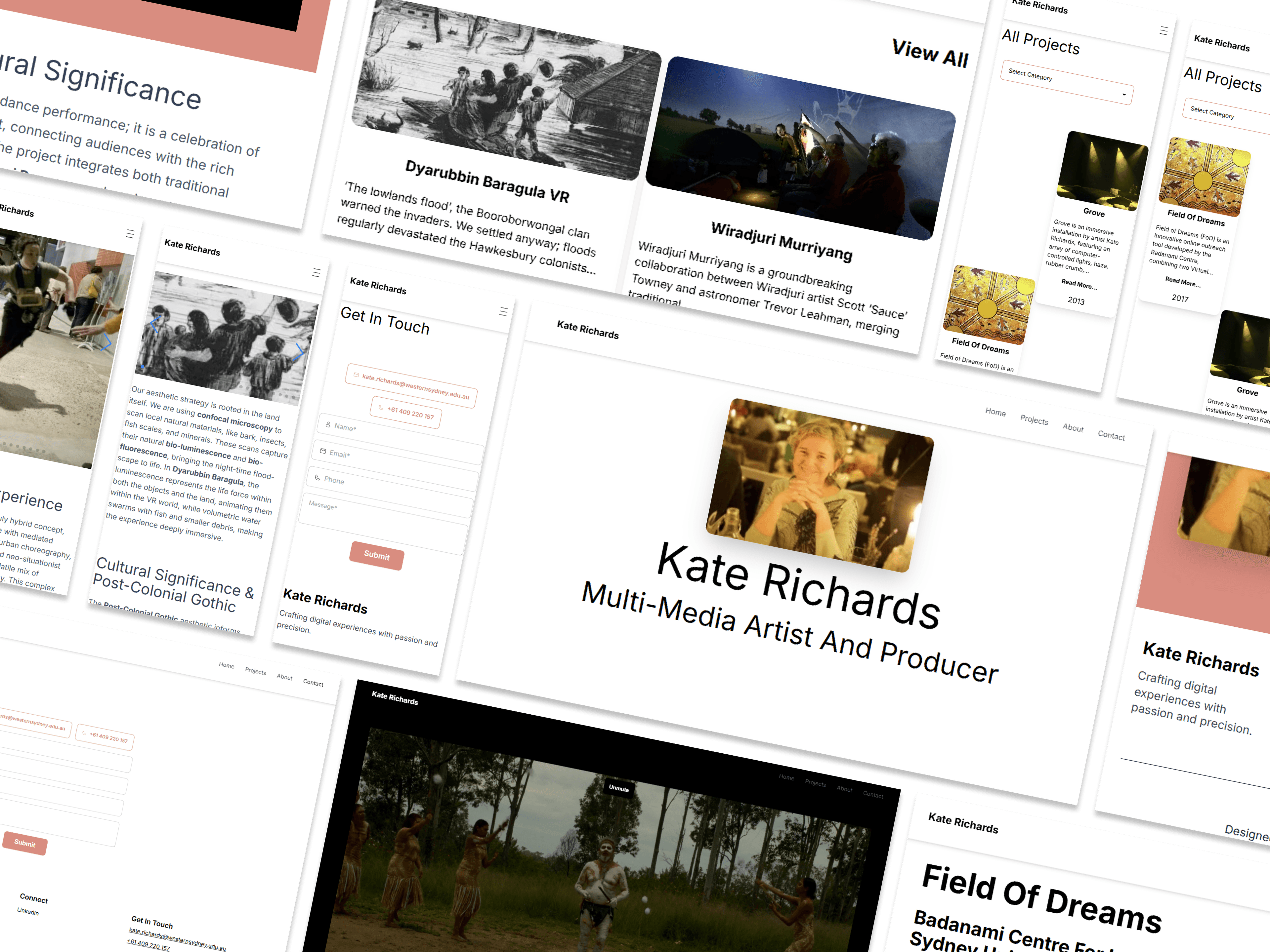 Kate Richards Portfolio Website Showcase